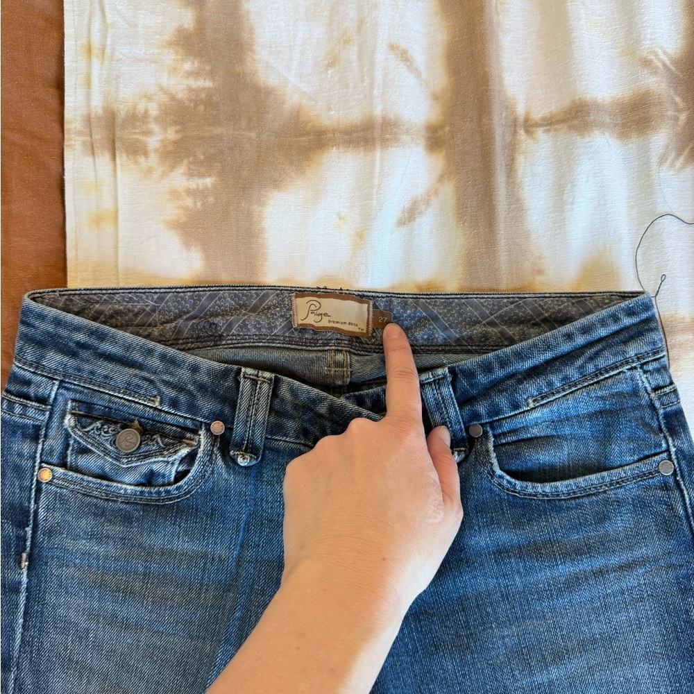 PAIGE Blue Flare & Wide Leg Jeans - Picture 2 of 3